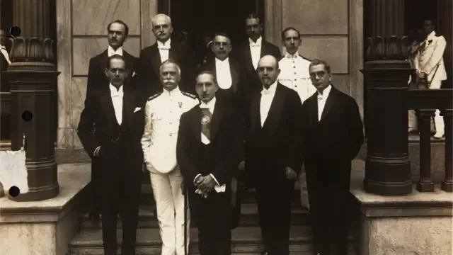 Presidente Artur Bernardes e seus ministros, em foto de 1922