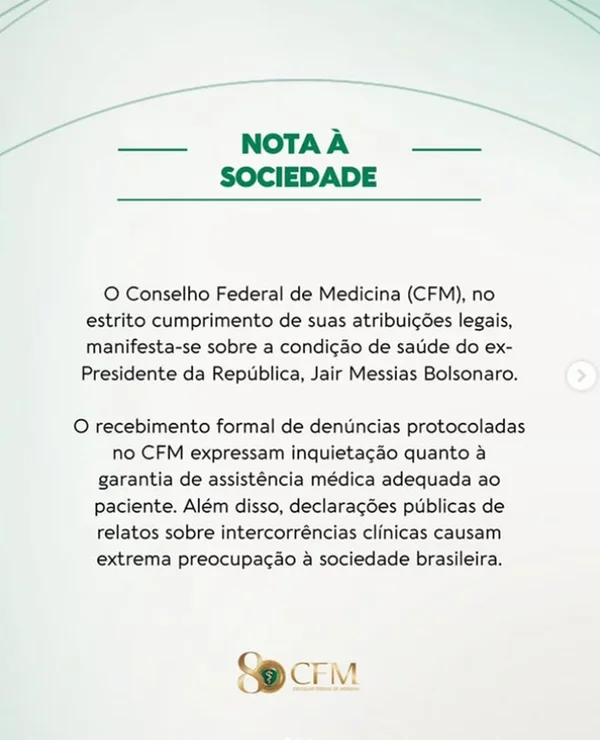 CFM cumpre ordem de Moraes e anula sindicância sobre Bolsonaro - destaque galeria