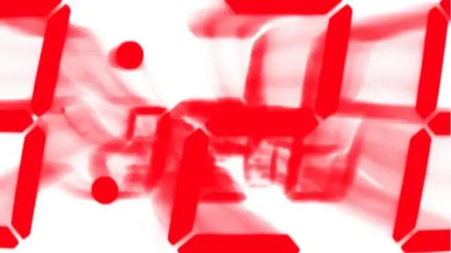 Números vermelhos sobrepostos e distorcidos