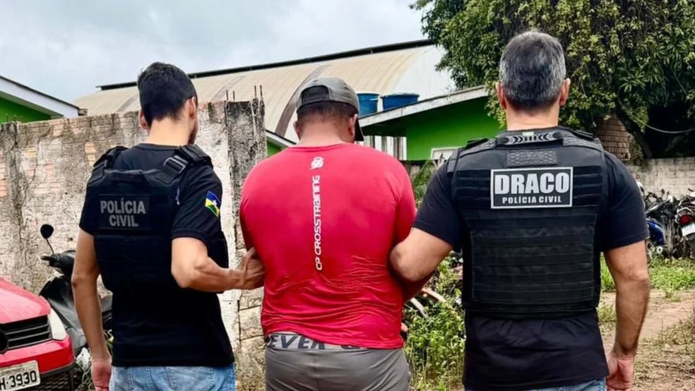 Suspeito de matar sargento da PM em emboscada preso em Costa Marques, RO — Foto: Reprodução/Polícia Civil de Rondônia (PC-RO)