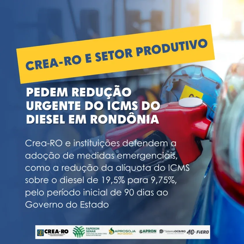 apoia setor | cre RO | redução combustíveis