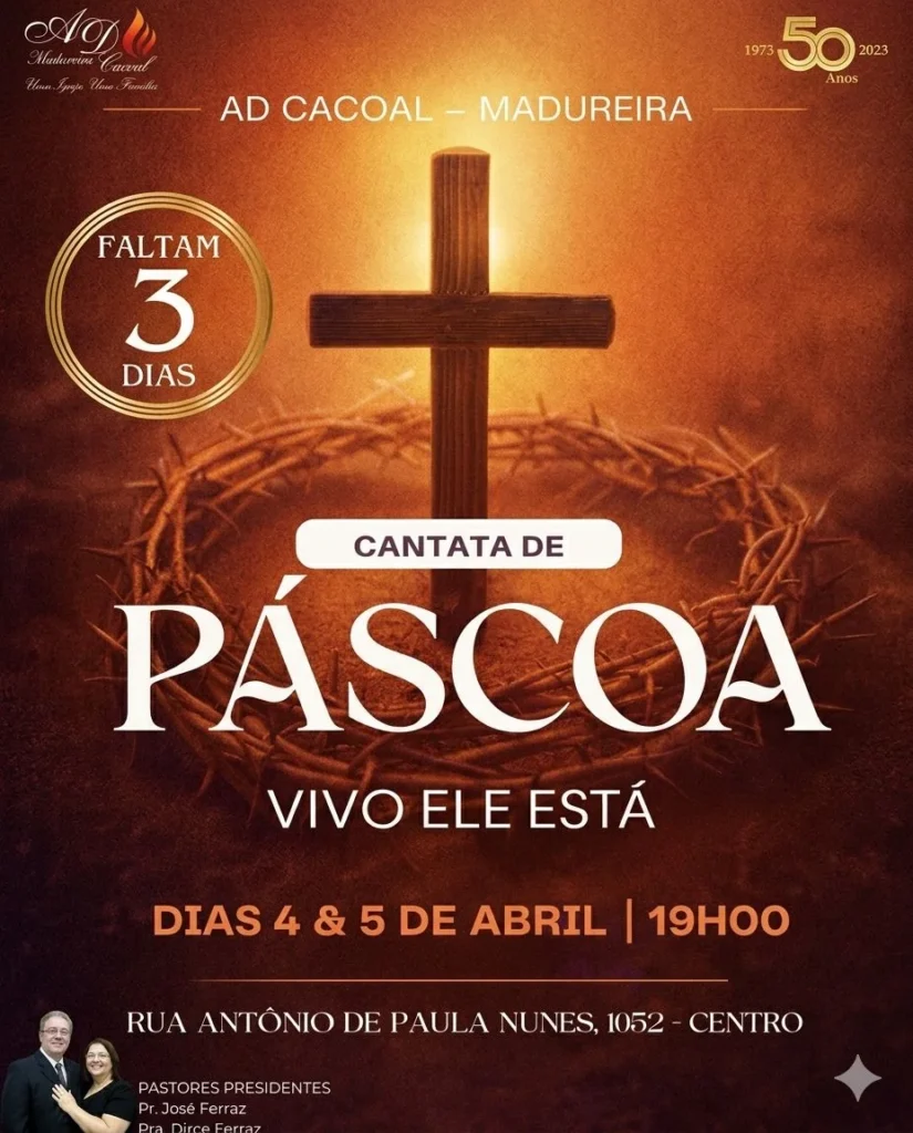 Assembleia de Deus Madureira prepara grande evento de Páscoa em Cacoal neste fim de semana de Páscoa